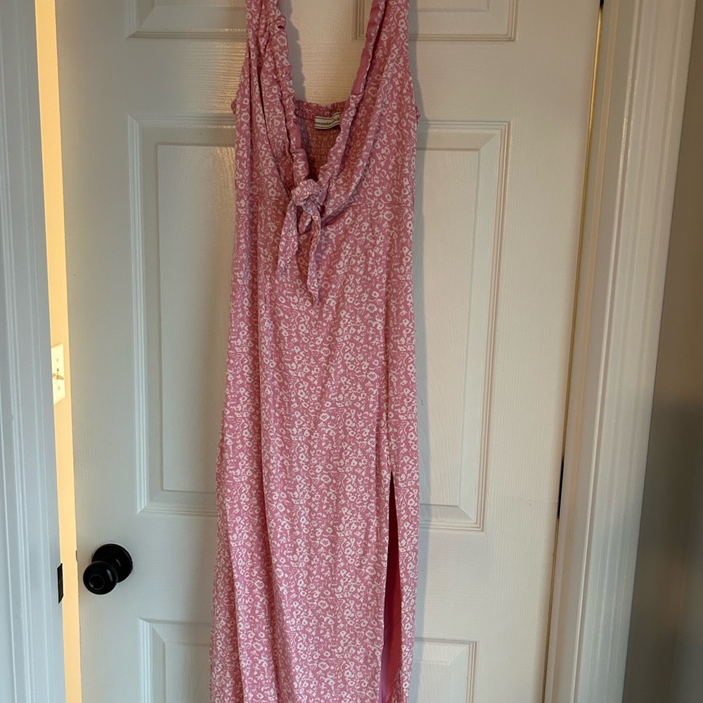 Abercrombie & Fitch Pink Floral Midi Dress